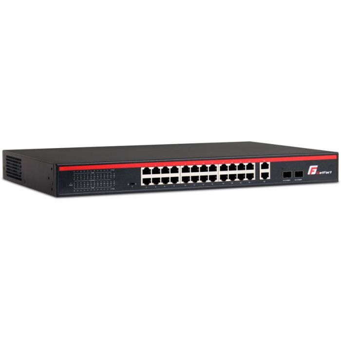 SWITCH POE GETFORT 24 X POE + 2GE UPLINK + 2 SFP 250W