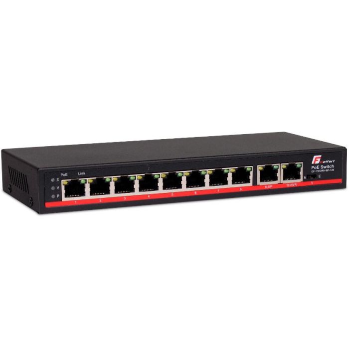 SWITCH POE GETFORT 8FE X POE + 2FE UPLINK WATCHDOG HI-POE 120W
