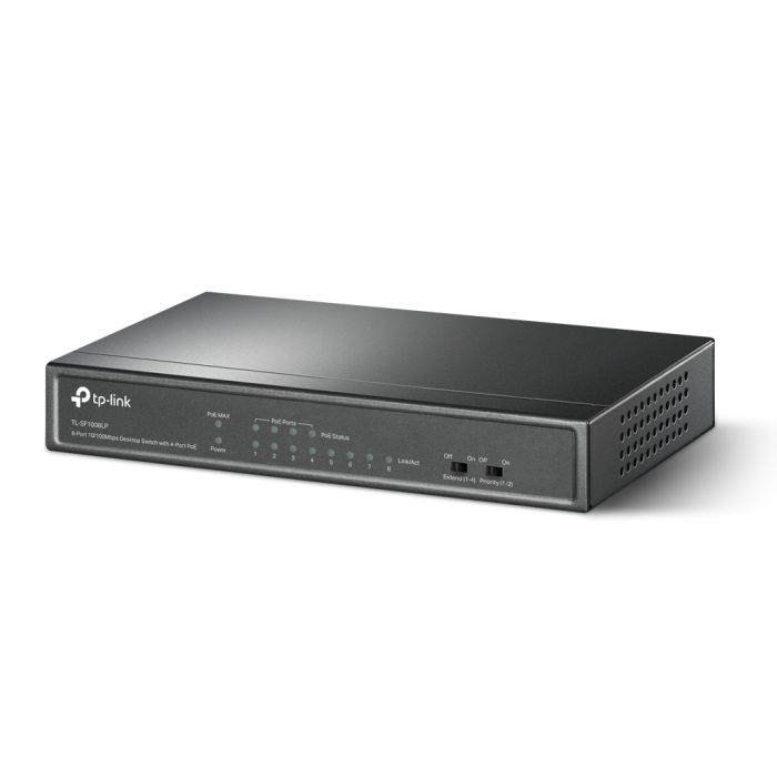 TP-Link :: TL-SF1008LP desktop switch, 8x10/100 Mbps, 4xPoE