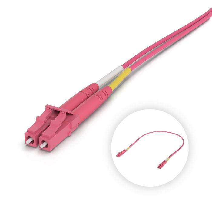 Ubiquiti OM4 Duplex LC UPC Fiber Patch Cable - UACC-OFC-M2-LULU-0.5M-50