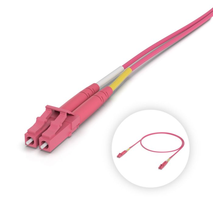 Ubiquiti OM4 Duplex LC UPC Fiber Patch Cable - UACC-OFC-M2-LULU-1M-50