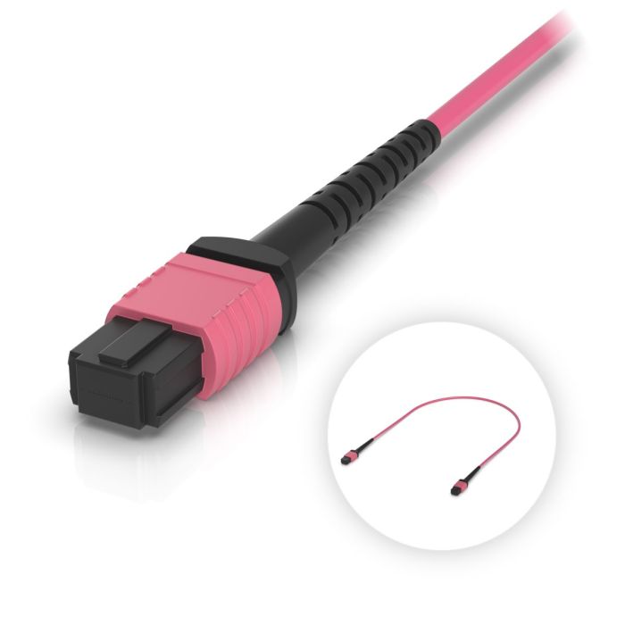 Ubiquiti OM4 MPO-12 UPC Fiber Patch Cable - UACC-OFC-MA-MPMP-0.5M-10 (10-Pack)