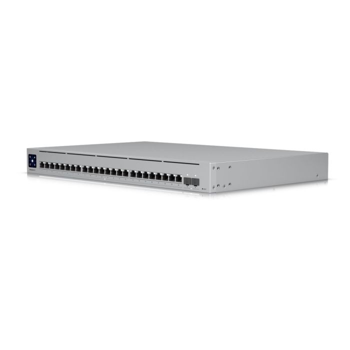 Ubiquiti (USW-EnterpriseXG-24) UniFi Layer 3 switch with (24) 10GbE RJ45 ports and (2) 25G SFP28 ports