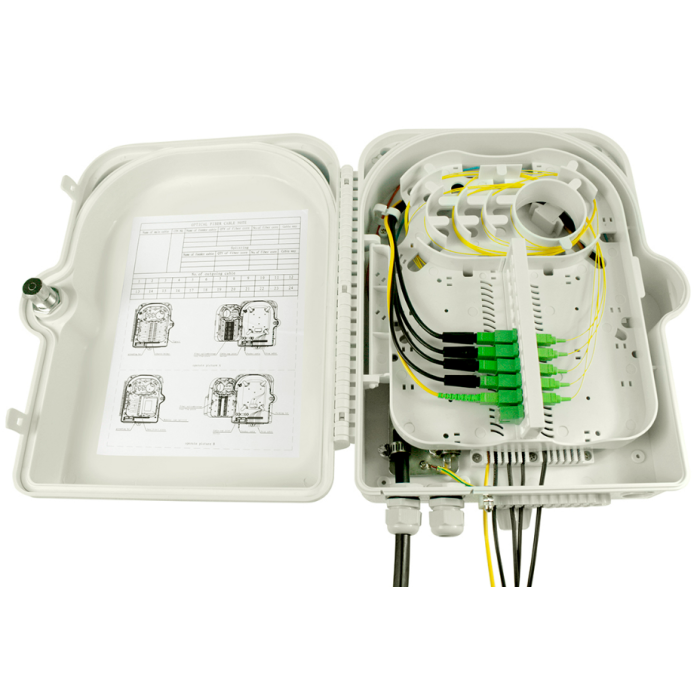 Mufa światłowodowa Tracom FTTX MDU E24 v2 (2xPG) + Patch panel