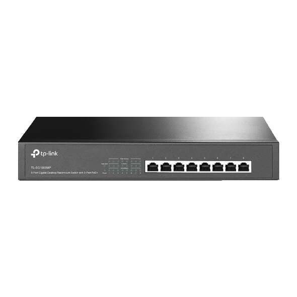 TP-Link :: 8-Port Gigabit PoE+ Switch, 8 Gigabit RJ45 Ports, 802.3at/af