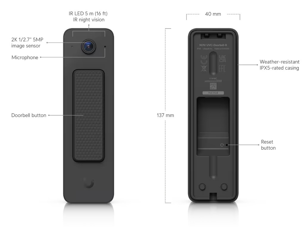 Ubiquiti Doorbell Lite (UVC-Doorbell-B)