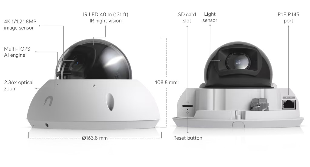 Ubiquiti G6 Pro Dome UVC-G6-Pro-Dome-W